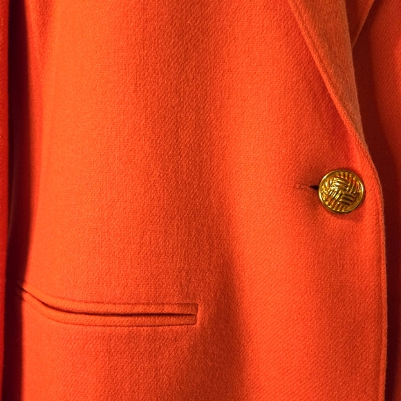 Orange Wool Woman's Jacket/Blazer by Savanna, Size 12 - Picture 4 of 8